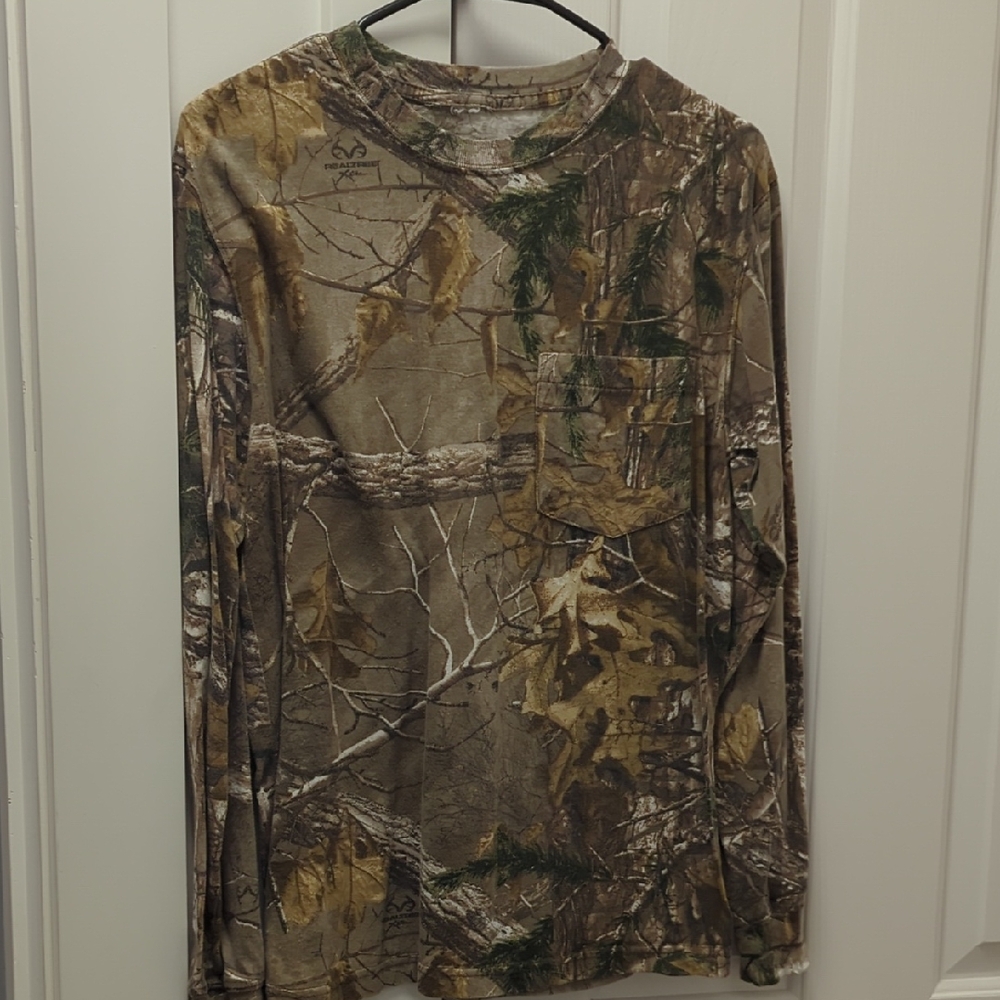 Realtree Camouflage Long Sleeve Shirt - Brown and Green